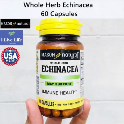 เอ็กไคนาเซีย Whole Herb Echinacea 60 Caapsules - Mason Natural