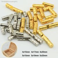 ✢✷◆ 10Pcs Copper Barrel Hinges Cylindrical Hidden Cabinet Concealed Invisible Brass Hinges For Jewelry Box Case Furniture Hardware