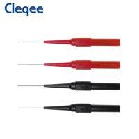 Cleqee เข็มเครื่องเจาะสุญญากาศหัววัดด้านหลังเครื่องทดสอบมัลติมิเตอร์ P5007มีซ็อกเก็ต4มม. ชุดเครื่องมือรถยนต์ฝังเข็ม30V