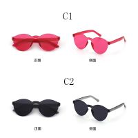 Childrens Transparent Candy Color Round Frame Sunglasses Baby Wild Sunglasses Boy Girl Fashion Cute Glasses