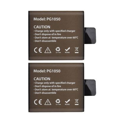 2Pcs 3.7V 1050MAh PG1050สำหรับกล้อง H9 H9R H3 H3R H8PRO H8R SJ4000 SJ5000 M10ชาร์จ