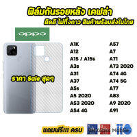 ?? HOT ฟิล์มกันรอยหลัง เคฟล่า รุ่น OPPO A1K A12 A15 A15s A31 A37 A5s A53 A54 A7 A71 A73  A74 A77 A83 A91 A9 ฟิล์มเคฟล่า