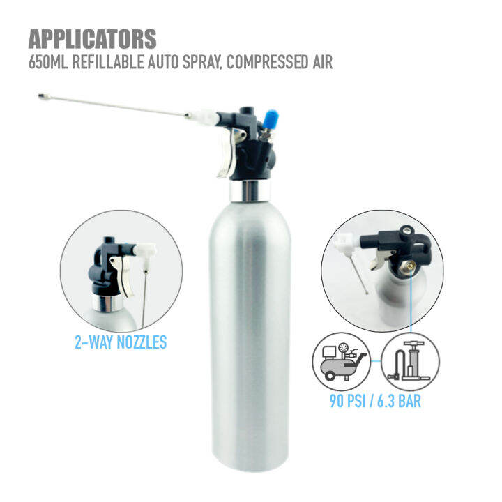 Refillable Auto Spray, Compressed Air 650ml **NEW MODELS** Coming in