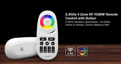 Yingke Mi.light 2.4G Rf 4-Zone หน้าจอสัมผัสแบบไร้สาย Rgbw รีโมทควบคุมการหรี่นำ Fut095สำหรับหลอดไฟ Rgbw Led หรือแถบไฟ Led เทปไฟ