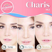 Protrendcolor Contact lens : คอนแทคเลนส์โปรเทรนด์คัลเลอร์ รุ่น Charis Brown , Gray นำเข้าจากเกาหลี ของแท้ 100% มี อ.ย. ขนาดเลนส์ 14.2 เท่าตาจริง เลนส์นิ่ม แฟชั่น