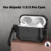 【hot sale】 ☫☈ C02 2022 New Armor carbon fiber For AirPod 3/Pro/2/1 Case[Secure Lock] Earphone Accessories Shockproof Cases for Apple AirPods 3