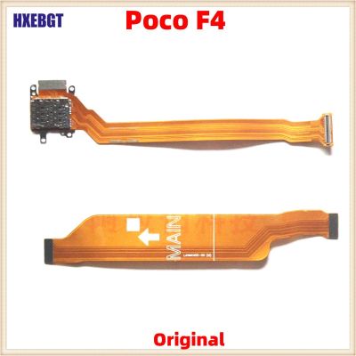 ต้นฉบับใหม่สําหรับ Xiaomi Poco F4 เมนบอร์ด Flex Cable + LCD Display Flex Cable Sim Card Reader Ribbon Smartphone Parts