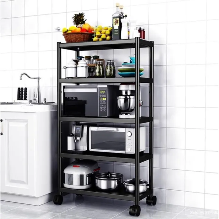 【k7YN8zzc】Kitchen Shelving Stainless Steel345 Layer Movable Organizer ...