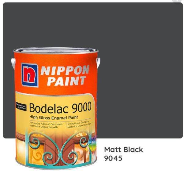 Nippon Paint Bodelac 9000 9045 Matt Black Lazada Singapore