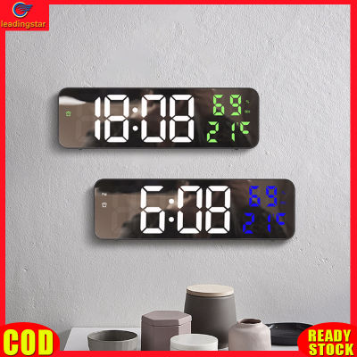 LeadingStar RC Authentic Led Digital Wall Clock Large Screen Wall-mounted Time Temperature Humidity Display Electronic Alarm Clock