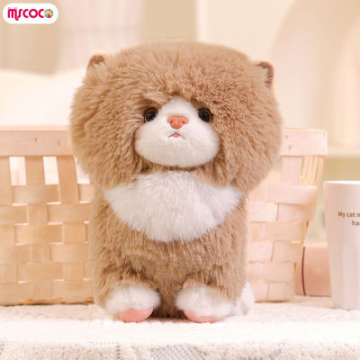 ของเล่นตุ๊กตายัดไส้แมวจำลอง MSCOCO Boneka Mainan จำลองน่ารักสร้างสรรค์ของขวัญสะดวกสบายสำหรับเด็กเด็ก