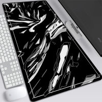 ศิลปะขนาดใหญ่สีขาวและสีดำแผ่นรองเมาส์ XXL ยางคอมพิวเตอร์ Gamer Gaming M Ousepad ล็อคขอบแผ่นแป้นพิมพ์แล็ปท็อปโต๊ะเสื่อ