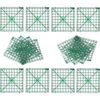 DFYER56ดอกnไม้ปลอม 10x10นิ้ว ดีไอวาย พลาสติกทำจากพลาสติก ของตกแต่งงานปาร์ตี้ แผงตารางดอกไม้ ฐานพืชเทียม กรอบติดผนัง รั้วกั้น