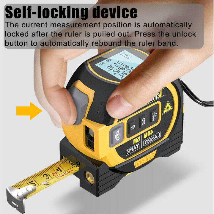 3 in 1 Rangefinder 5M Tape Measure Ruler LCD Display with Backlight ...