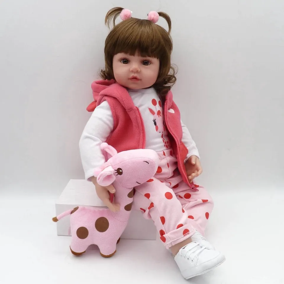 19 inch 48cm Reborn Baby Dolls Realistic Baby Doll with Soft Cotton Body  That Look Real Lifelike Preemie Baby Dolls Soft Baby Toys for Kids