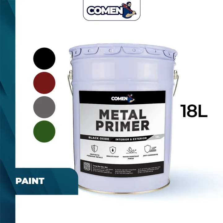 COMEN Metal Primer Oxide Paint 18 Liter Metal Anti Rust Undercoat Paint Cat Undercoat Besi