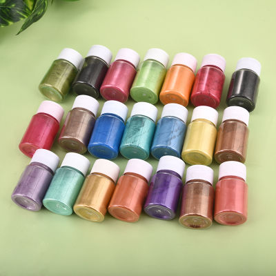 10G5G Mica Powder อีพ็อกซี่เรซิ่น Dye Pearl Pigment ผงแร่ไมกาธรรมชาติสบู่ทำมือผงสีในขวด