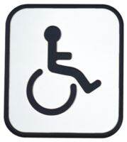 UNILOCKS Stainless Steel Door Sign Board Toilte - Disabled(98.5mm x86.5mm)