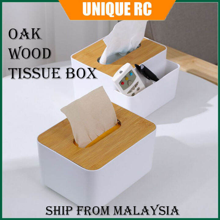 【RC】Muji Style Oak Wood Tissue Box Car Tissue Storage Tissue Storage ...