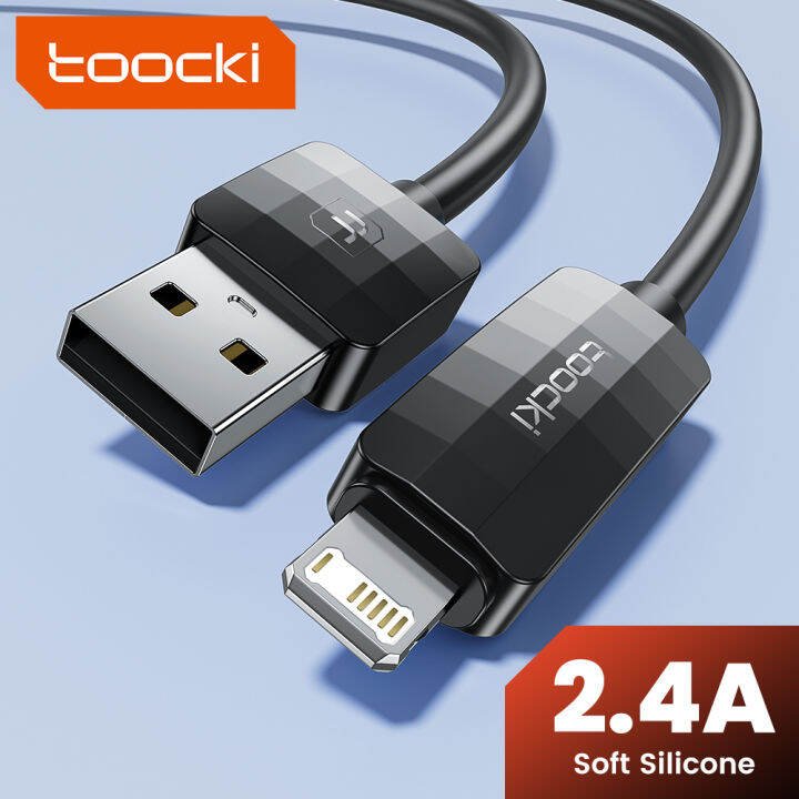 Toocki 2.4A Fast Charging Lightning Cable Silicone Cable USB To