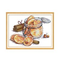 【CC】 Lemon cross stitch kit 14ct 11ct count print stitches embroidery handmade