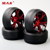 4Pcs/Set 1/10 Scale 12mm Hex Rubber Rally Accessories Hard Tires Drift Wheel 6mm Offset Parts For HSP HPI RC 1:10 Drift Car