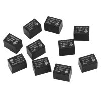 10 pcs Mini Electronic Relays DC 12V Black