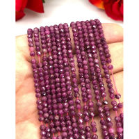 1 Strand Natural Ruby Faceted Round Beads 2mm 3mm Wholesale Gemstone For Jewelry Making