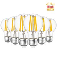 GANRILAND A19 E27 Edison Led Filament Light Bulb หรี่แสงได้ 12W High Lumen 1521lm Vintage 2700K หลอดไฟสําหรับโคมไฟตกแต่งจี้▍