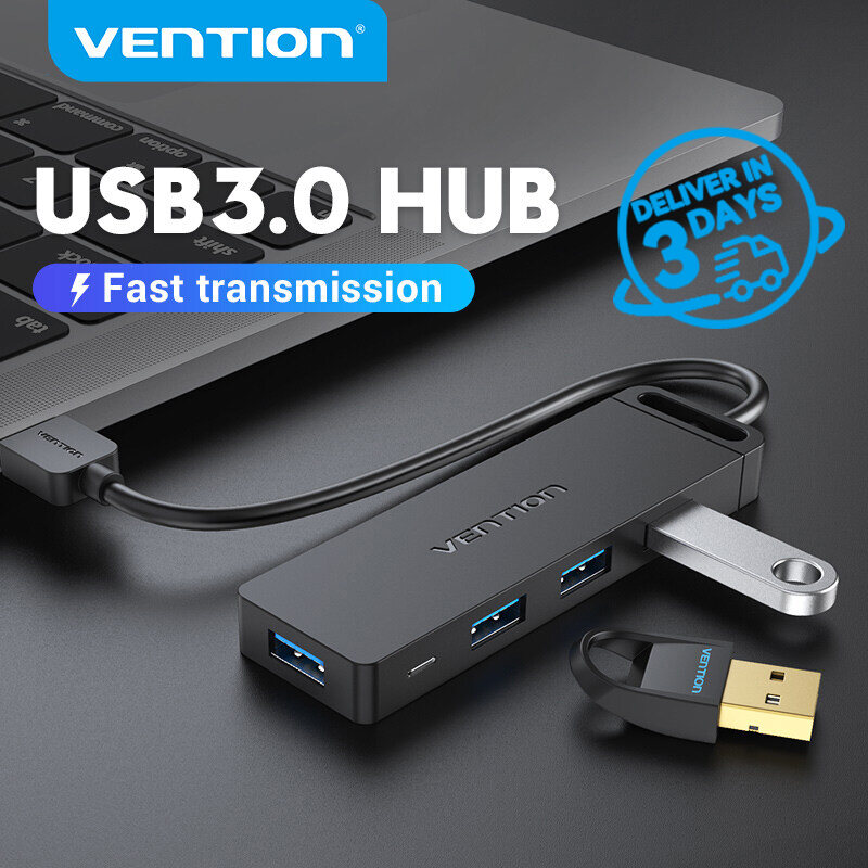 Vention Usb 3.0 Hub 5 Port Penyesuai Mikro Usb Kuasa Pelbagai Usb 3.0 Splitter Berkelajuan Tinggi Otg untuk Macbook Pc komputer Riba Aksesori Komputer Adaptador Usb Hab Usb 3.0 Adapter Usb Port Multi Hub