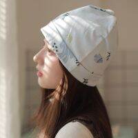 Confinement hat in spring and summer thin breathable indoor cute pure cotton hat for pregnant women autumn confinement windproof headband headband