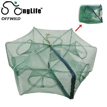 Foldable Fishing Nets 8 Holes 8 Sides 28.3 x 10.2in Upgrade Large Space  Folded Fishing Bait Trap For Fish/Crab/Shrimp - buy Foldable Fishing Nets 8  Holes 8 Sides 28.3 x 10.2in Upgrade
