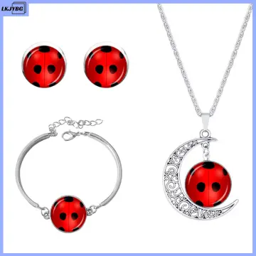 Miraculous Ladybug Jewelry Set for Girls - Bundle with Miraculous Ladybug  Charm Bracelet, Rings, and Earrings Miraculous Ladybug Bracelet Set 