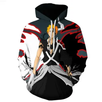 Anime BLEACH Hooded White Sweatshirts Hoodies Casual Sweater Coat Unisex02   eBay