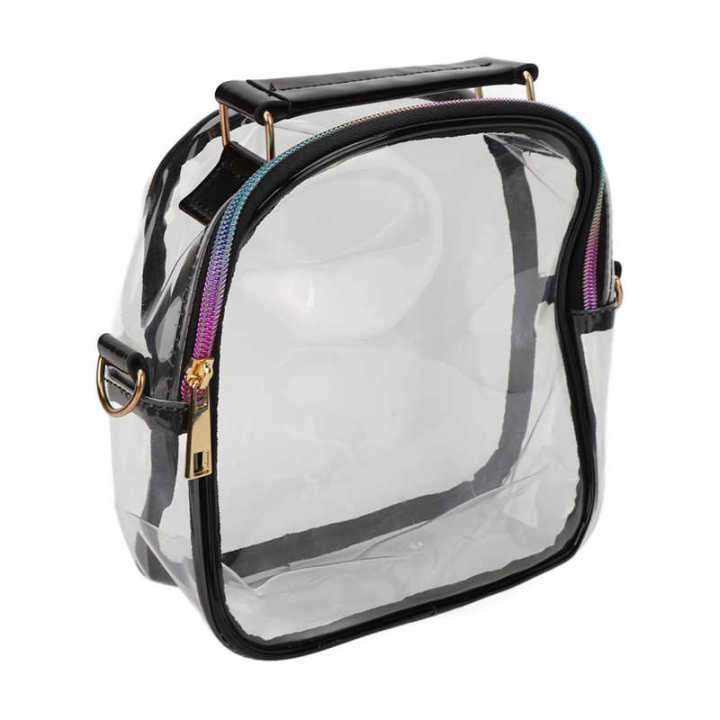 กระเป๋าถือโปร่งใส-tpu-และ-pvc-กระเป๋าช้อปปิ้งกันน้ำออกแบบซิปสำหรับการช้อปปิ้งสำหรับการเดินทาง