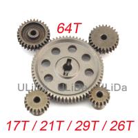 HSP 11184 Metallo Acciaio Spur ที่แตกต่างกันเกียร์หลัก64 T เกียร์ Motor Pinion 17T 21T 26T 29T 11176 11181 11119มอเตอร์ไฟฟ้า