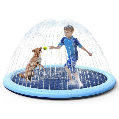 Dogs Play Cooling Mat Dog Bathtub for Dogs Sprinkler Pad Swimming Pool Inflatable Water Spray Pad Mat Tub Summer Cool
