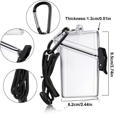 ：“{—— Waterproof ID Card Badge Holder Case Sports Case With Lanyard And Keychain Surfing Accessories