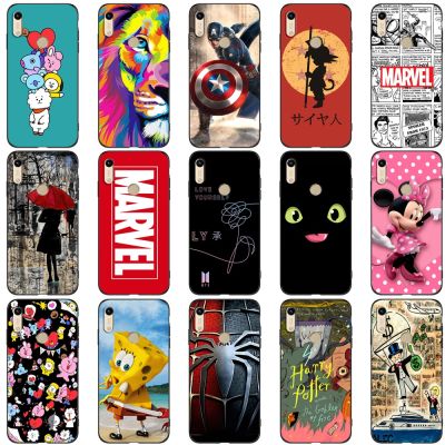 For Honor 8A Case For huawei Honor 8A prime Case Silicon back Cover Phone Case For Honor 8A JAT-LX1 8 A black tpu case cute funy