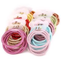 ✻■ 5PCS /lot Diameter 4.4cm Children Shining Elastic Hair Band Candy Color Solid Headband For Girls Hair Hoder Hair Accessories