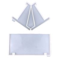 2PCS Shelf Wall Hanging Panel Epoxy Resin Mold DIY Washstand One Word Partition Storage Rack Silicone Mold