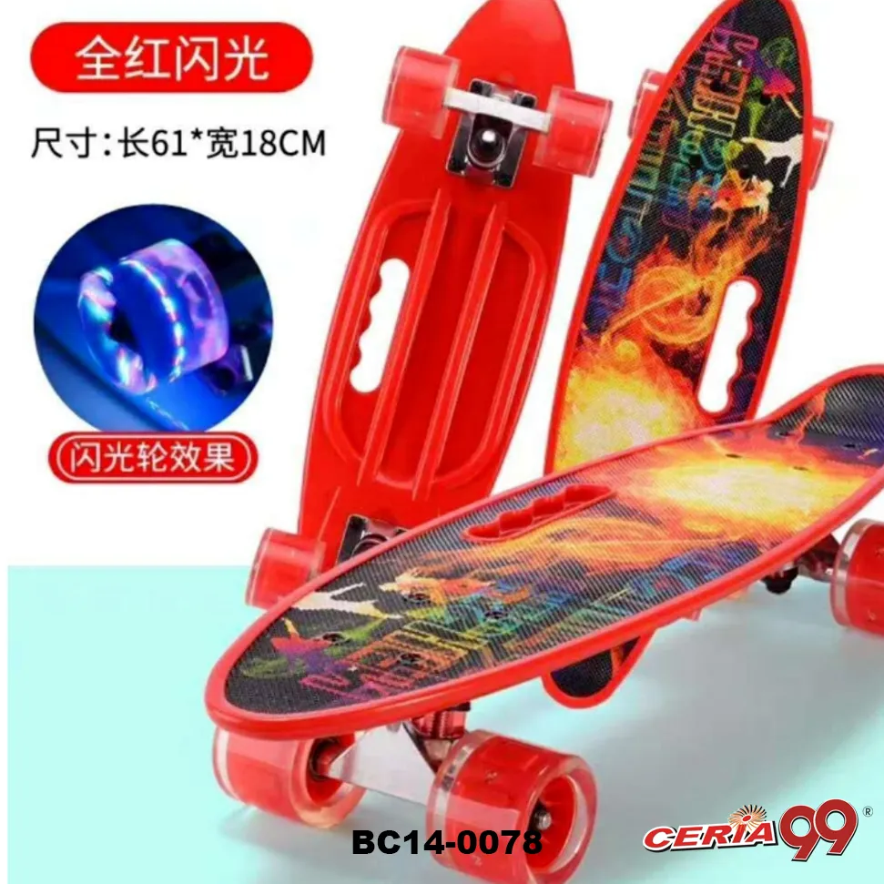 1xKids Toys Skateboard 56CM Penny Board Skate Board Retro Longboard Plastic Scooter (BC14-0078) CERIA99 | Lazada