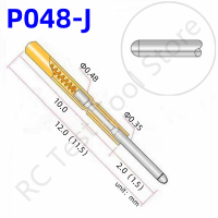 20/100PCS P048-J ขนาดเล็กรอบหัว Spring Test Probe Pogo Pin P048-J1 Dia 0.48 มม.เข็มความยาว 12.0 มม.Circuit Board Test Pin-invy32 shop