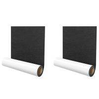 2X Self-Adhesive Felt Gliders,40 x 150 cm,Self-Adhesive Felt Pads, Multi- Adhesive Mat Tape Black