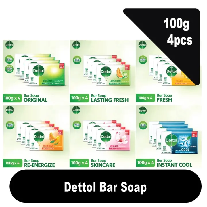 Dettol Bar Soap 100g X 4pcs Lazada 2022