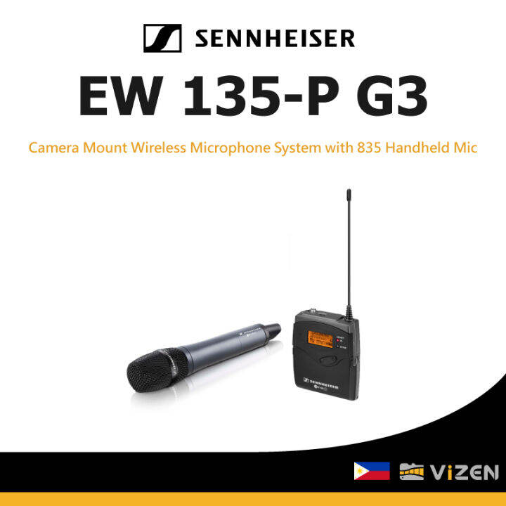 Sennheiser EW 135P G3 Camera Mount Wireless Microphone System with 835