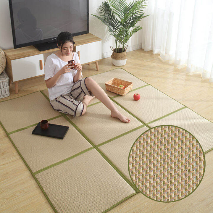 Japanesestyle foldable thickened rattan mat tatami floor carpet sleeping mat living room
