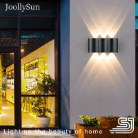 Joollysun ไฟติดผนัง LED,ไฟติดผนังกลางแจ้งโคไฟผนังอลูมิเนียมทันสมัยกันน้ำไฟติดผนัง IP65สำหรับสวนในสวนทางเดินระเบียงตกแต่งเชิงเทียนติดผนัง