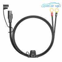 18AWG SAE 2 Pin Quick Disconnect To O Ring Terminal Harness Connecter Cord Cable