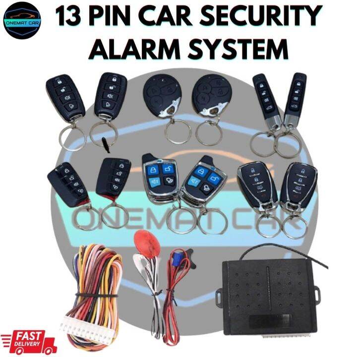 13 PIN Car Security Universal Car Alarm System Alarm Kereta For Wira